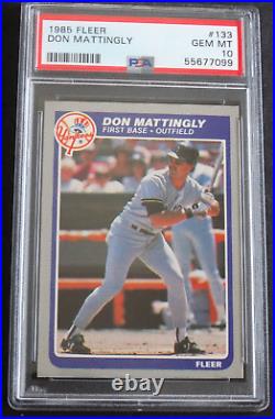 1985 Fleer #133 Don Mattingly New York Yankees Baseball Card PSA 10 Gem Mint