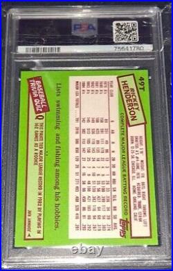 1985 Topps Traded RICKEY HENDERSON PSA 10 GEM Mint #49T New York Yankees