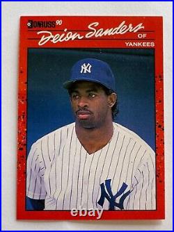 1990 Donruss #427 Deion Sanders Rookie Card New York Yankees