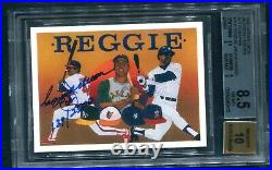 1990 UD Heroes Reggie Jackson Auto /2500 Beckett Graded 8.5/10 HOF Yankees