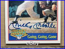 1991 Score Mickey Mantle Autograph Card #1768/2500 HOF Yankees Signature Auto