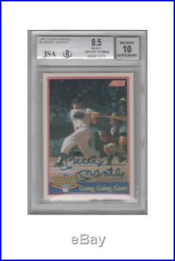 1991 Score Mickey Mantle Autographs 7 Cards With Two Advertising Pieces 1/1