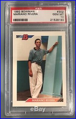 1992 Bowman Mariano Rivera New York Yankees #302 Baseball Card. PSA 10 Gem Mint