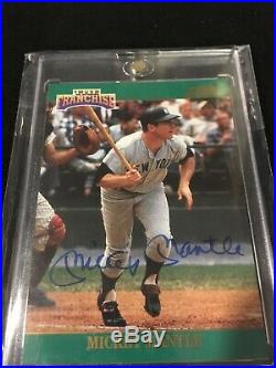 1992 Score The Franchise MICKEY MANTLE On Card Auto Autograph Card 1324/2000