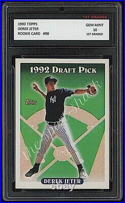 1993/93 Derek Jeter Topps Draft 1st Graded 10 New York Yankees Rookie MLB Card