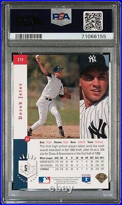 1993 SP FOIL DEREK JETER ROOKIE (RC) #279 PSA 8 New York Yankees