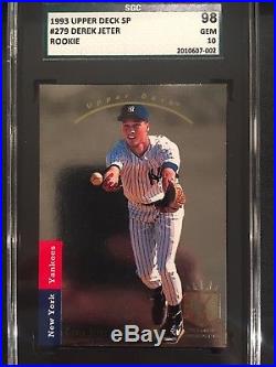 1993 SP Foil #279 Derek Jeter New York Yankees RC Rookie SGC 98 GEM 10 POP 1