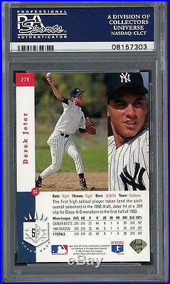1993 SP Foil #279 Derek Jeter Yankees RC Rookie PSA 10 ABSOLUTELY FANTASTIC