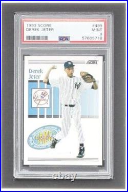 1993 Score Derek JETER RC #489 (PSA 9) MINT HOF New York Yankees baseball