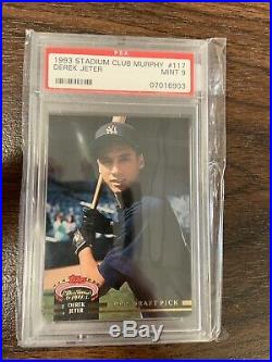 1993 Stadium Club Murphy #117 Derek Jeter New York Yankees RC Rookie PSA 9 SP