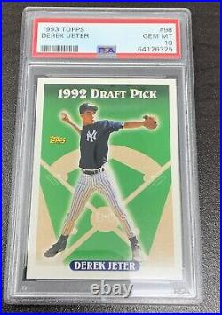 1993 Topps Derek Jeter #98 New York Yankees HOF RC PSA 10 GEM MT