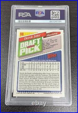 1993 Topps Derek Jeter #98 New York Yankees HOF RC PSA 10 GEM MT