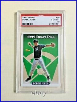 1993 Topps Derek Jeter Rookie Card PSA 10 GEM MINT