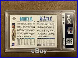 1994 Ud Mickey Mantle/ken Griffey Jr. Dual Auto 3 Card Set Psa/dna Auto 10