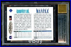 1994 Upper Deck #GM1 Ken Griffey Jr and Mickey Mantle dual Autograph BGS 9/10
