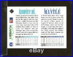 1994 Upper Deck MICKEY MANTLE / KEN GRIFFEY JR Dual Auto UDA Mariners Yankees