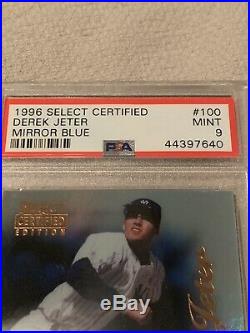 1996 Select Certified Mirror Blue Derek Jeter /45 Rookie PSA 9