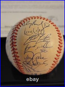 1999 New York Yankees Team Signed Baseball with 29 Signatures Beckett LOA