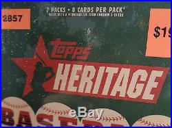 2001 Topps Heritage Baseball Retail Box (7) Packs Autographs