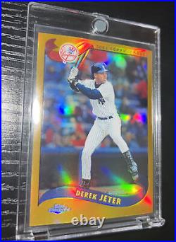 2002 Topps Chrome #75 Derek Jeter Refractor New York Yankees HOF Clean