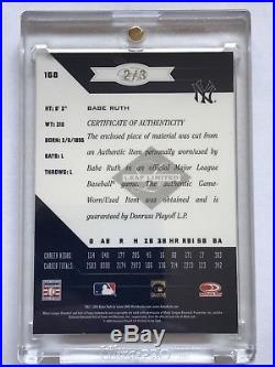 2005 Leaf Limited Babe Ruth Game Used Jersey Button Patch HOF Yankees #ed 2/3
