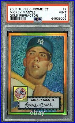 2006 Topps Chrome'52 Mickey Mantle Gold Refractor 24/52