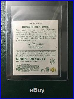 2007 Ud Goudey Sport Royalty Derek Jeter On Card Autograph Auto Rare Yankees Ssp