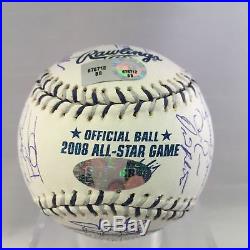 2008 NY Yankees Team Signed All Star Baseball Derek Jeter Rivera Steiner COA