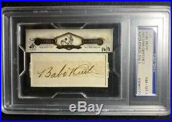 2008 Upper Deck SP Legendary Cuts Signatures BABE RUTH Auto Autograph #06/10 PSA