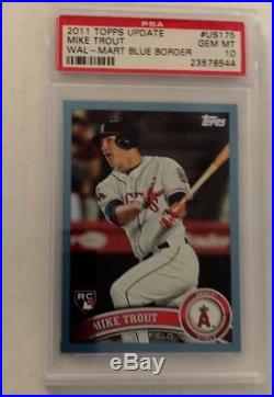 2011 Topps Update WalMart BLUE MIKE TROUT Rookie Card RC PSA 10 RARE LOW POP 43