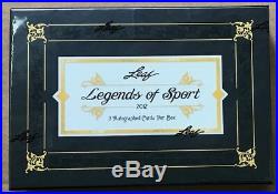 2012 Leaf Legends of Sport HOBBY Sealed Box 3 Auto (Baseball Football Olympic)