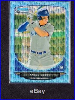 2013 Bowman Chrome AARON JUDGE BLUE WAVE REFRACTOR #19 NY Yankees Rookie Card RC