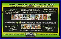 2014 Universal Treasures Chase Box Find 1952 Topps Mickey Mantle 21 Packs