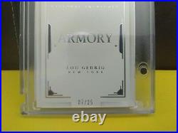 2016 National Treasures LOU GEHRIG 6X Game Used Relic Booklet ARMORY # 7/25
