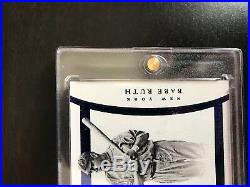 2016 Panini Flawless Babe Ruth Game Used Uniform Relic Yankees Patch #13/15 HOF