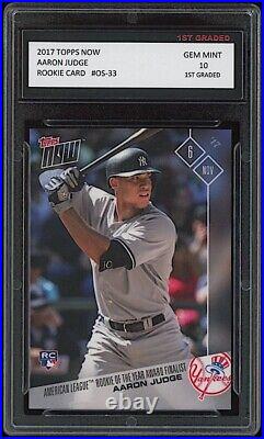 2017 Aaron Judge Topps Now 1st Graded 10 New York Yankees Rookie Card #OS33