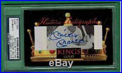 2017 Historic Autographs Kings Mickey Mantle Auto Gold 3/13 Psa/dna Yankees