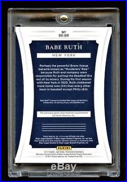 2017 National Treasures Babe Ruth Game-Used Yankees Bat Knob #'ed 1/1