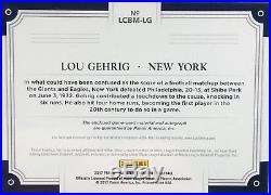 2017 National Treasures Lou Gehrig 1/1 Patch Auto Booklet