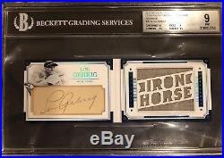 2017 National Treasures Lou Gehrig 1/1 Patch Auto Booklet