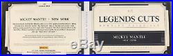2017 National Treasures MICKEY MANTLE LEGENDS CUT AUTO PATCH BOOKLET CARD #4/5