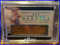 2017 National Treasures Mickey Mantle Bat Barrel 1/1 New York Yankees