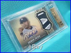 2017 TOPPS DYNASTY DEREK JETER 3/5 GOLD AUTO PATCH BGS 9.5 with10 AUTOGRAPH TG