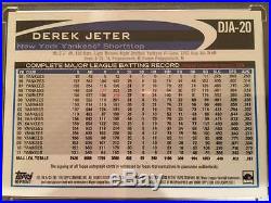 2017 Topps Archives DEREK JETER 2/5 Autograph DJA-20 Jersey #1/1 Auto NY Yankees