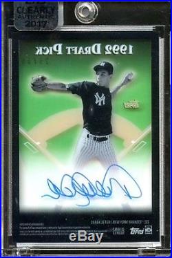2017 Topps Clearly Derek Jeter On Card Auto RC SP /30 Hot Rookie