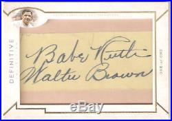 2017 Topps Definitive Collection Babe Ruth 1/1 Cut Signatures Auto NY YANKEES