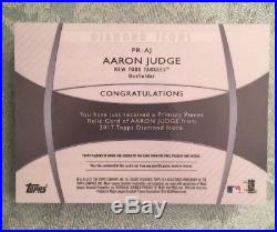 2017 Topps Diamond Icons Aaron Judge Gold Spikes Game Used Cleats 1/1 Yankees