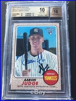 2017 Topps Heritage Aaron Judge Real One Autograph Bgs 10 Pristine