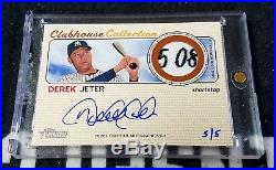 2017 Topps Heritage High Number Derek Jeter Clubhouse Prime Relic Auto SSP /5