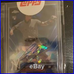 2018 Topps Sapphire Chrome on-card autograph auto BLUE Refractor Gleyber Torres